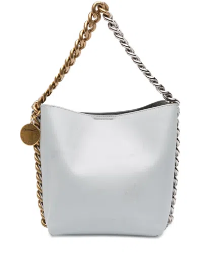 Pre-owned Stella Mccartney 2023 Alter Mat Frayme Bucket Bag Satchel In White