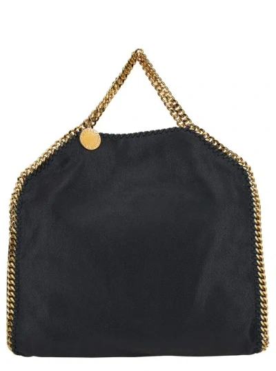 Stella Mccartney 3chain' Black Tote Bag With Logo Engraved On Charm In Faux Leather