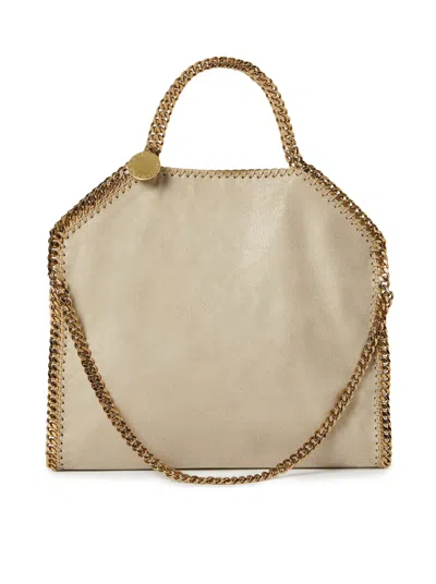 Stella Mccartney 3chain Tote Eco Shaggy Deer W/gold Color Chain In Butter Cream