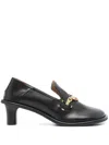 Stella Mccartney 45 Metallic Plaque Pumps In Black