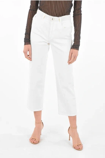 Stella Mccartney 5 Pocket Straight Fit Cropped Denims In White