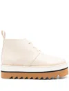 Stella Mccartney Sneakelyse Platform Chukka Boot In Beige