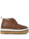 Stella Mccartney Brown Lace Up Boots In Brown