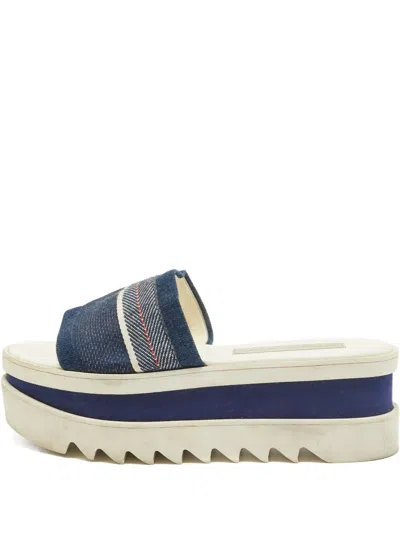 Pre-owned Stella Mccartney 60mm Denim Sandals