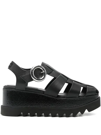 Pre-owned Stella Mccartney 75mm Elyse Sandals In Black