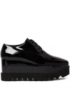 Stella Mccartney Elyse Patent Alter Platform Sneaker Loafers In Black