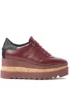 Stella Mccartney Sneakelyse Sneakers In Bordeaux Polyuretan In Brown