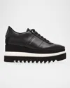 Stella Mccartney 80mm Sneak-elyse Two-tone Platform Sneakers In Black