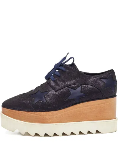Pre-owned Stella Mccartney 80mm Star-patch Platform Lace-up Shoes