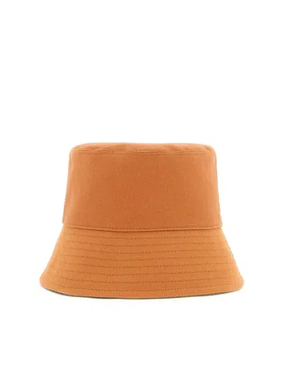 Stella Mccartney 900453wp01132312 Eco Cotton Logo Bucket Hat In Orange