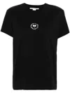 Stella Mccartney Heart Logo Print T-shirt In Black