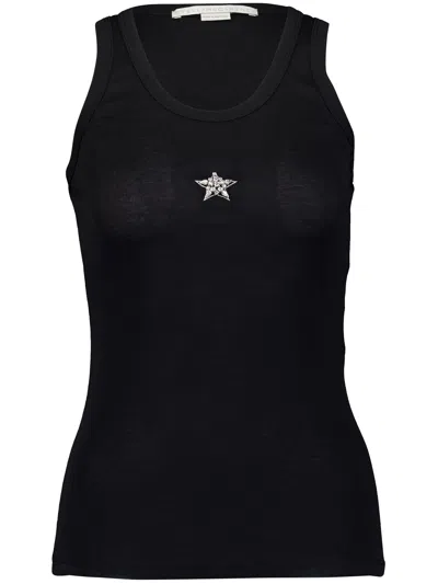Stella Mccartney Star-print Detail Tank Top In Black