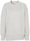 Stella Mccartney Crewneck Organic Cotton Sweatshirt With Chain. In White