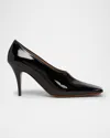 Stella Mccartney 95mm Square-toe Patent Pumps In Black