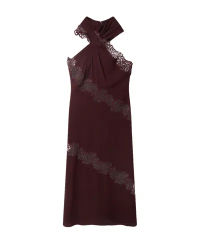 Stella Mccartney A Dress With Lace Stitching And Hanging Neck In Black