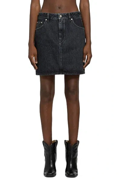 Stella Mccartney A-line Denim Skirt In Black