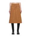 Stella Mccartney Brown A-line Midi Skirt In Brown