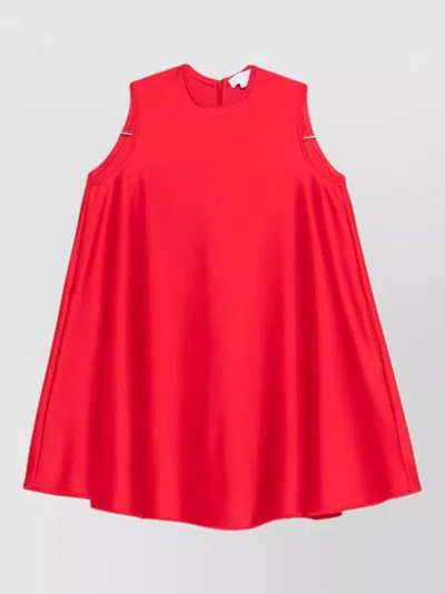 Stella Mccartney A Line Mini Dress High Neckline Pockets In Red