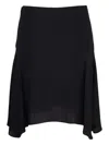Stella Mccartney Reverse Asymmetric High Waist Skirt In Blue
