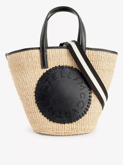 Stella Mccartney Eco Abaca Basket Handbag In Black