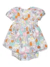 Stella Mccartney Floral-print Dress In Light Blue