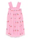 Stella Mccartney Cherry-embroidered Dress In Pink