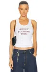 Stella Mccartney About Fucking Time! Tank Top In Pure White