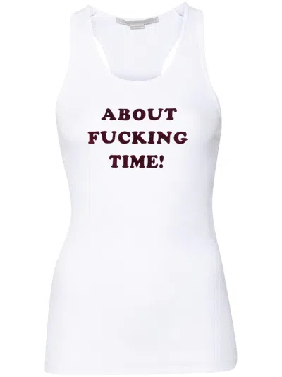 Stella Mccartney About F* Time Tank Top In White