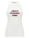 Stella Mccartney Ribbed Sleeveless Tank Top With Text