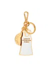 Stella Mccartney About F**king Time Tank Top Keyring In Gold