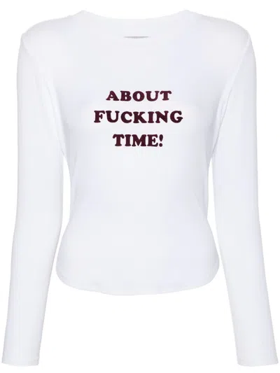 STELLA MCCARTNEY STELLA MCCARTNEY ABOUT F*TIME LONG SLEEVES T-SHIRT