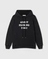 Stella Mccartney About Fucking Time! Hoodie In Washed Black