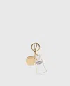 Stella Mccartney About Fucking Time! Tank Top Keyring In Gold