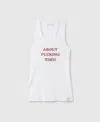 Stella Mccartney About Fucking Time! Tank Top In Pure White