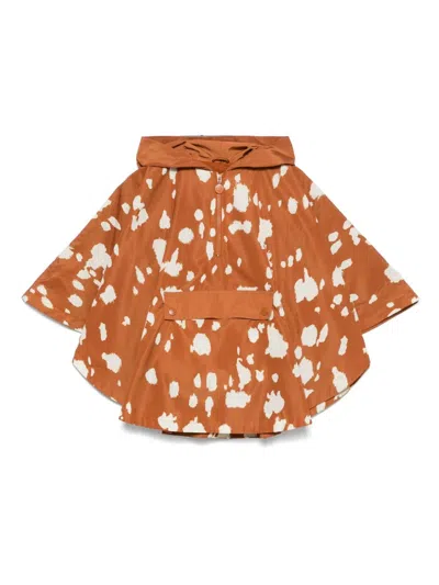 Stella Mccartney Kids' Abstract-print Cape In Brown