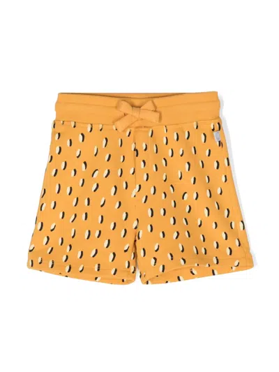 Stella Mccartney Babies' Abstract-print Cotton Shorts In Orange