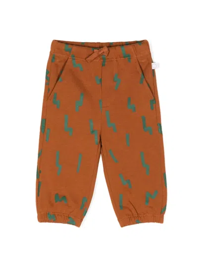 Stella Mccartney Babies' Abstract-print Cotton Trousers In Brown