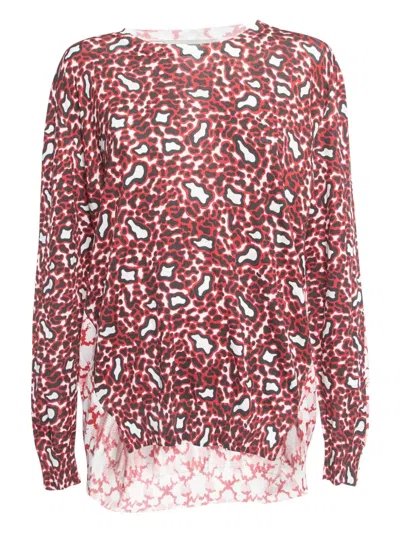 Pre-owned Stella Mccartney Abstract-print Knitted Top In Red