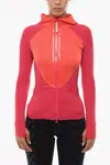 Stella Mccartney Adidas Chamarra Eknit Hoodie Sweatshirt With Zip In Pink
