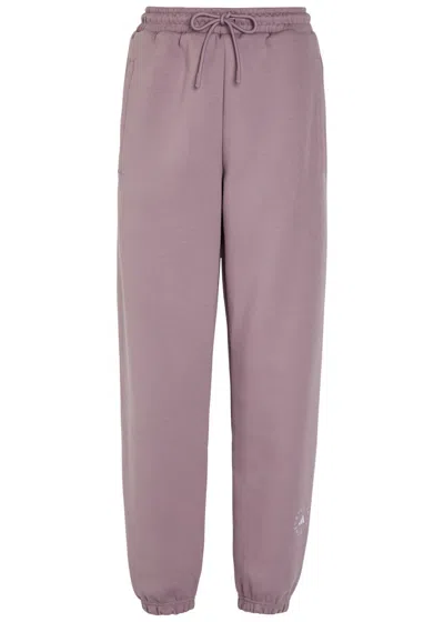 Stella Mccartney Adidas X  Logo-print Cotton Sweatpants In Purple