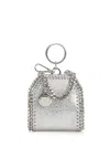 Stella Mccartney Falabella Airpods Case Keychain In Metallic