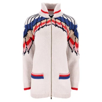 Pre-owned Stella Mccartney ' All Is Love' Intarsia Virgin Wool Cardigan In Sand