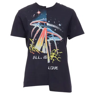Stella Mccartney All Is Love Ufo Bias Cut Cotton T-shirt In Black