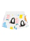 Stella Mccartney All-over Cat Print Shorts In White
