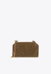 Stella Mccartney All-over Crystal Falabella Shoulder Bag In Gold