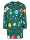 Stella Mccartney All-over Graphic Print Dress In Green