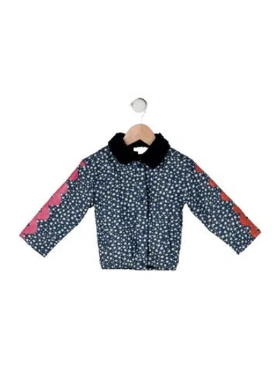 Pre-owned Stella Mccartney Babies' All Over Print Coat In Blue