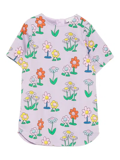Stella Mccartney Kids' All-over Print Dress In Purple