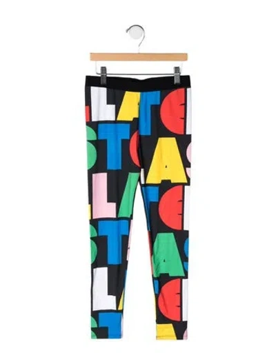 Pre-owned Stella Mccartney Kids' All  Over Print Leggings W/tags In Black