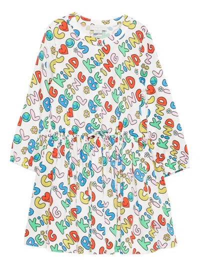 Stella Mccartney Kids' All-over Print Shirtdress In White
